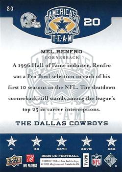 2009 Upper Deck America's Team #80 Mel Renfro Back