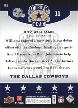 2009 Upper Deck America's Team #95 Roy Williams Back