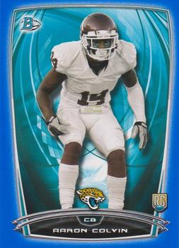 2014 Bowman - Rookies Blue #96 Aaron Colvin Front