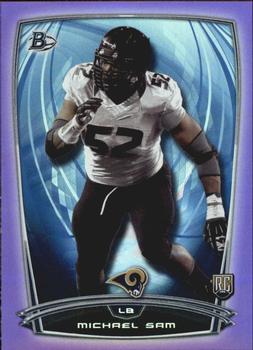 2014 Bowman - Rookies Rainbow Purple #24 Michael Sam Front