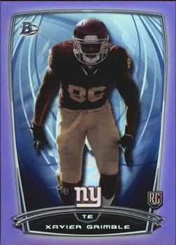 2014 Bowman - Rookies Rainbow Purple #40 Xavier Grimble Front