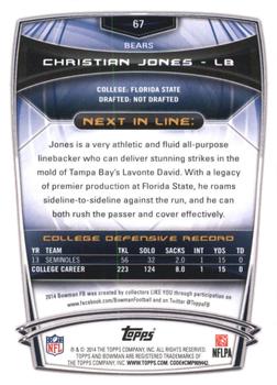 2014 Bowman - Rookies Rainbow Purple #67 Christian Jones Back