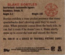 2014 Bowman - Mini #50B-81 Blake Bortles Back