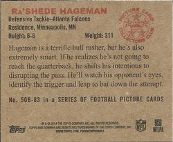 2014 Bowman - Mini #50B-83 Ra’Shede Hageman Back