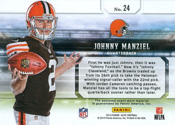 2014 Panini Elite - New Breed #24 Johnny Manziel Back