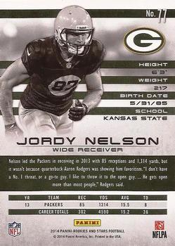 2014 Panini Rookies & Stars #77 Jordy Nelson Back