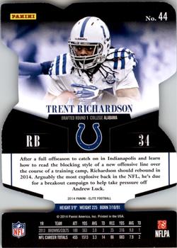 2014 Panini Elite - Aspirations #44 Trent Richardson Back