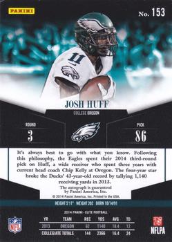 2014 Panini Elite - Turn of the Century Autographs #153 Josh Huff Back