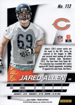 2014 Panini Prizm #113 Jared Allen Back