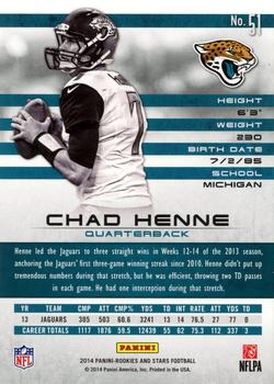 2014 Panini Rookies & Stars - Longevity Black #51 Chad Henne Back