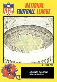 1988 Monty Gum NFL - Stickers #1 Atlanta Falcons Front