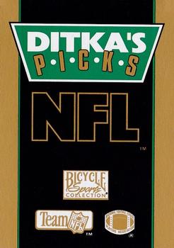 1993 U.S. Playing Cards Ditka's Picks #3♠ Audray McMillian Back