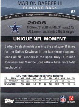 2009 Topps Unique #97 Marion Barber Back