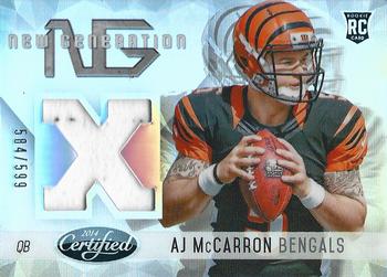 2014 Panini Certified - New Generation Materials #NG-AJ A.J. McCarron Front