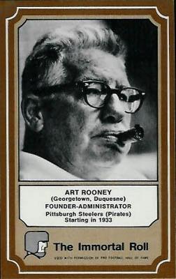 1975 Fleer Football Patches - Immortal Roll #78 Art Rooney Front