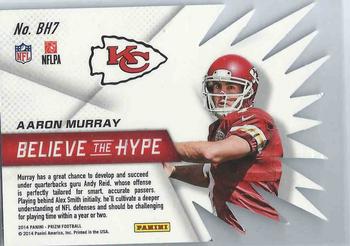 2014 Panini Prizm - Believe The Hype #BH7 Aaron Murray Back