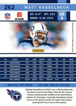 2011 Score - Updates #262 Matt Hasselbeck Back