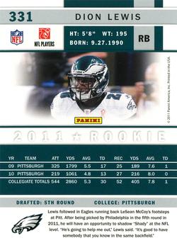 2011 Score - Updates #331 Dion Lewis Back