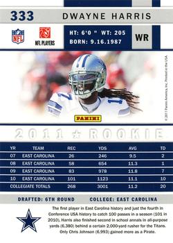 2011 Score - Updates #333 Dwayne Harris Back