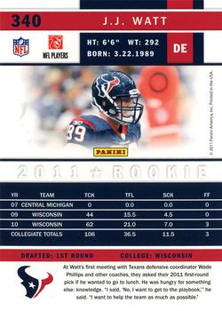 2011 Score - Updates #340 J.J. Watt Back