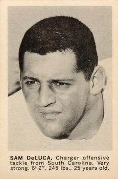 1961 Golden Tulip San Diego Chargers #NNO Sam DeLuca Front