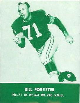 1961 Lake to Lake Green Bay Packers #9 Bill Forester Front