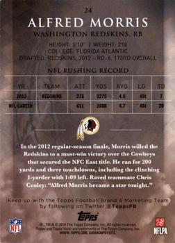 2014 Topps Valor - Strength #24 Alfred Morris Back