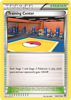 2014 Pokemon XY Furious Fists #102 Training Center Front