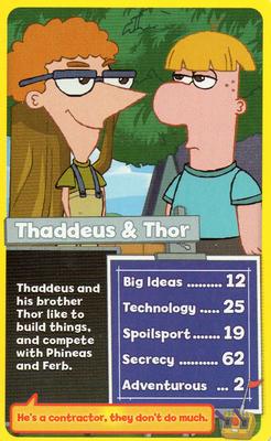2010 Top Trumps Specials Phineas and Ferb #NNO Thaddeus & Thor Front