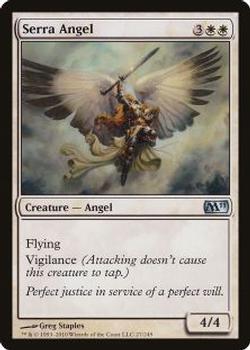 2010 Magic the Gathering 2011 Core Set #27 Serra Angel Front