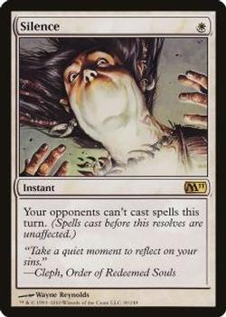 2010 Magic the Gathering 2011 Core Set #30 Silence Front