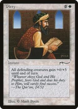 1993 Magic the Gathering Arabian Nights #NNO Piety Front