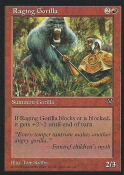1997 Magic the Gathering Visions #NNO Raging Gorilla Front