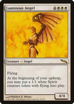 2003 Magic the Gathering Mirrodin #15 Luminous Angel Front