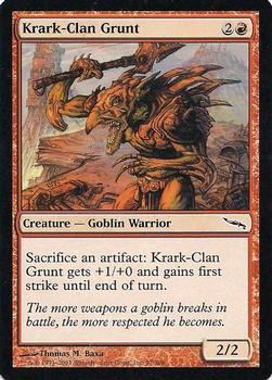 2003 Magic the Gathering Mirrodin #97 Krark-Clan Grunt Front