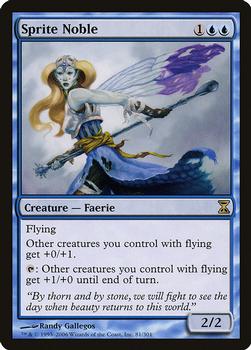 2006 Magic the Gathering Time Spiral #81 Sprite Noble Front