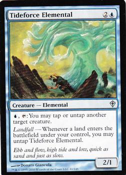 2010 Magic the Gathering Worldwake #41 Tideforce Elemental Front