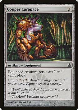 2011 Magic the Gathering Mirrodin Besieged #102 Copper Carapace Front