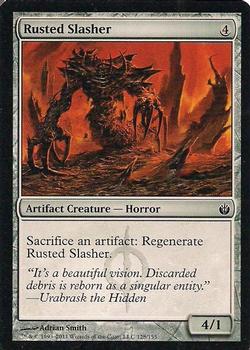 2011 Magic the Gathering Mirrodin Besieged #128 Rusted Slasher Front