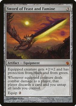 2011 Magic the Gathering Mirrodin Besieged #138 Sword of Feast and Famine Front