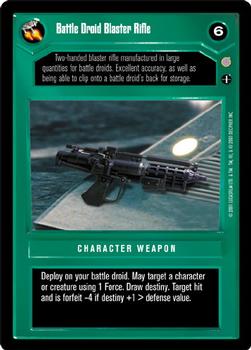 2001 Decipher Star Wars CCG Coruscant #NNO Battle Droid Blaster Rifle Front