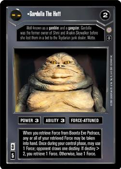 2001 Decipher Star Wars CCG Coruscant #NNO Gardulla The Hutt Front