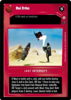 2001 Decipher Star Wars CCG Coruscant #NNO Maul Strikes Front