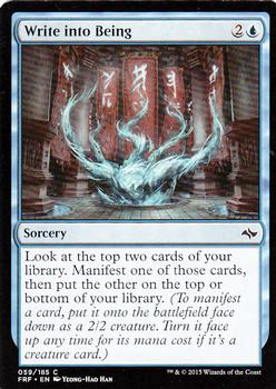 2015 Magic the Gathering Fate Reforged #59 Write into Being Front