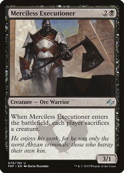 2015 Magic the Gathering Fate Reforged #76 Merciless Executioner Front