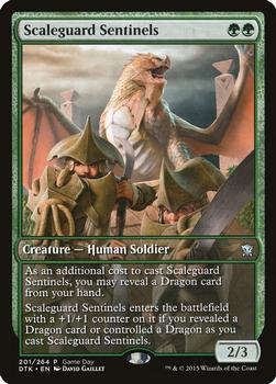 2015 Magic the Gathering Dragons of Tarkir #201 Scaleguard Sentinels Front