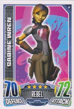 2015 Topps Star Wars Rebel Attax #4 Sabine Wren Front