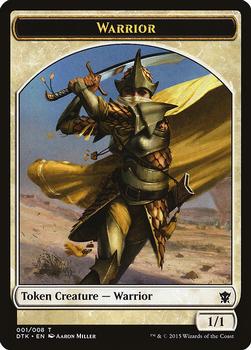 2015 Magic the Gathering Dragons of Tarkir - Tokens #001/008 Warrior Front