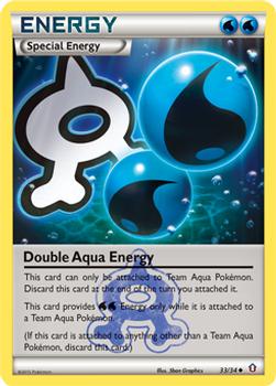 2015 Pokemon XY Double Crisis #33 Double Aqua Energy Front