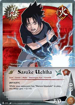 2007 Naruto Series 7: Quest for Power #QFPN-225 Sasuke Uchiha Front